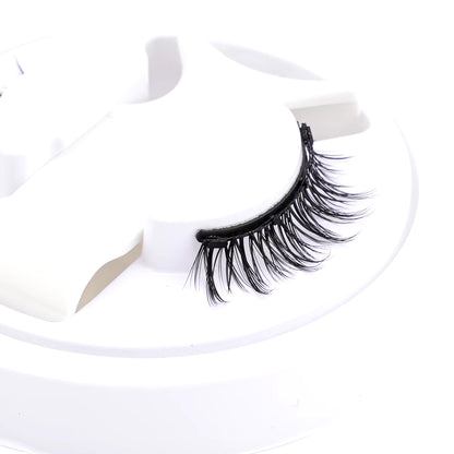 Hot 1 Pair Magnetic Eyelashes Handmade Fluffy Faux Mink Lashes Reusable Natural False Eyelashes and Magnetic Tweezers Set Makeup