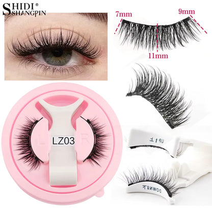 Hot 1 Pair Magnetic Eyelashes Handmade Fluffy Faux Mink Lashes Reusable Natural False Eyelashes and Magnetic Tweezers Set Makeup